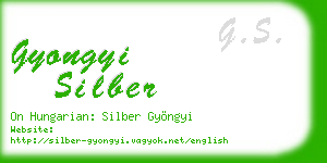 gyongyi silber business card