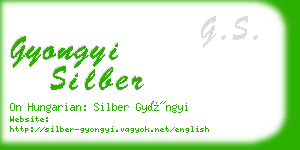 gyongyi silber business card